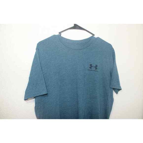 UNDER ARMOUR Women's Medium RUN T-Shirt, Blue, Polyester, Loose Heatgear TEE - Picture 7 of 9